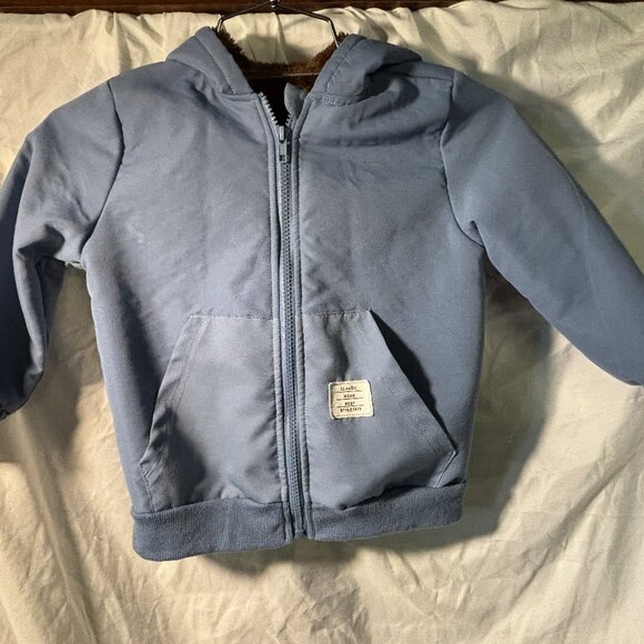 Toddler Boy size 3-4 Classic Hooded Winter Jacket with Faux Fur Lining - Picture 1 of 4